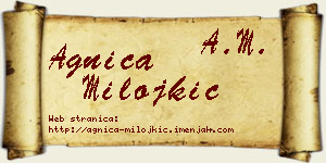 Agnica Milojkić vizit kartica